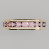 Churumbela Completa Turmalina Rosa CANAL - Birthstone Octubre - 3.5mm