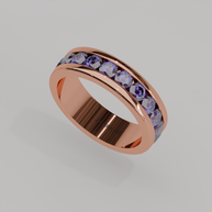 Churumbela Completa Alejandrita CANAL- Birthstone Junio - 3.5mm - Churumbela de Oro (10k, 14k, 18k) y Moissanitas