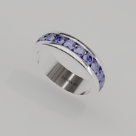 Churumbela Completa Alejandrita CANAL- Birthstone Junio - 3.5mm - Churumbela de Oro (10k, 14k, 18k) y Moissanitas