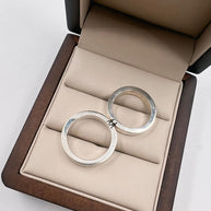 Argolla PLATA Grabado - Argolla de Matrimonio en Oro Sólido (10k, 14k, 18k)