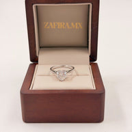 Anillo de Compromiso 1.5ct Corte CORAZÓN Solitario- Anillo de Compromiso en Oro (10k, 14k, 18k) o Plata 0.925 y Diamante Lab-Grown o Moissanita (Copia)