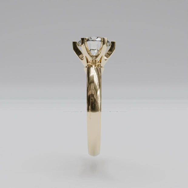 Réplica anillo de compromiso Solitario 1.5ct Corte redondo