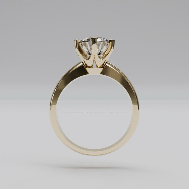 Réplica anillo de compromiso Solitario 1.5ct Corte redondo