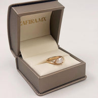 Pinky ring con Moissanita Pera 1ct