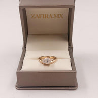 Pinky ring con Moissanita Pera 1ct