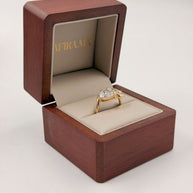 Anillo de Compromiso Toi et Moi 2.5ct Pera en Oro (10k, 14k, 18k) o Plata 0.925 y Diamante Lab-Grown o Moissanita
