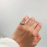 Pinky ring con Moissanita Pera 1ct