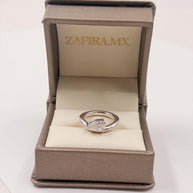 Pinky ring con Moissanita Pera 1ct