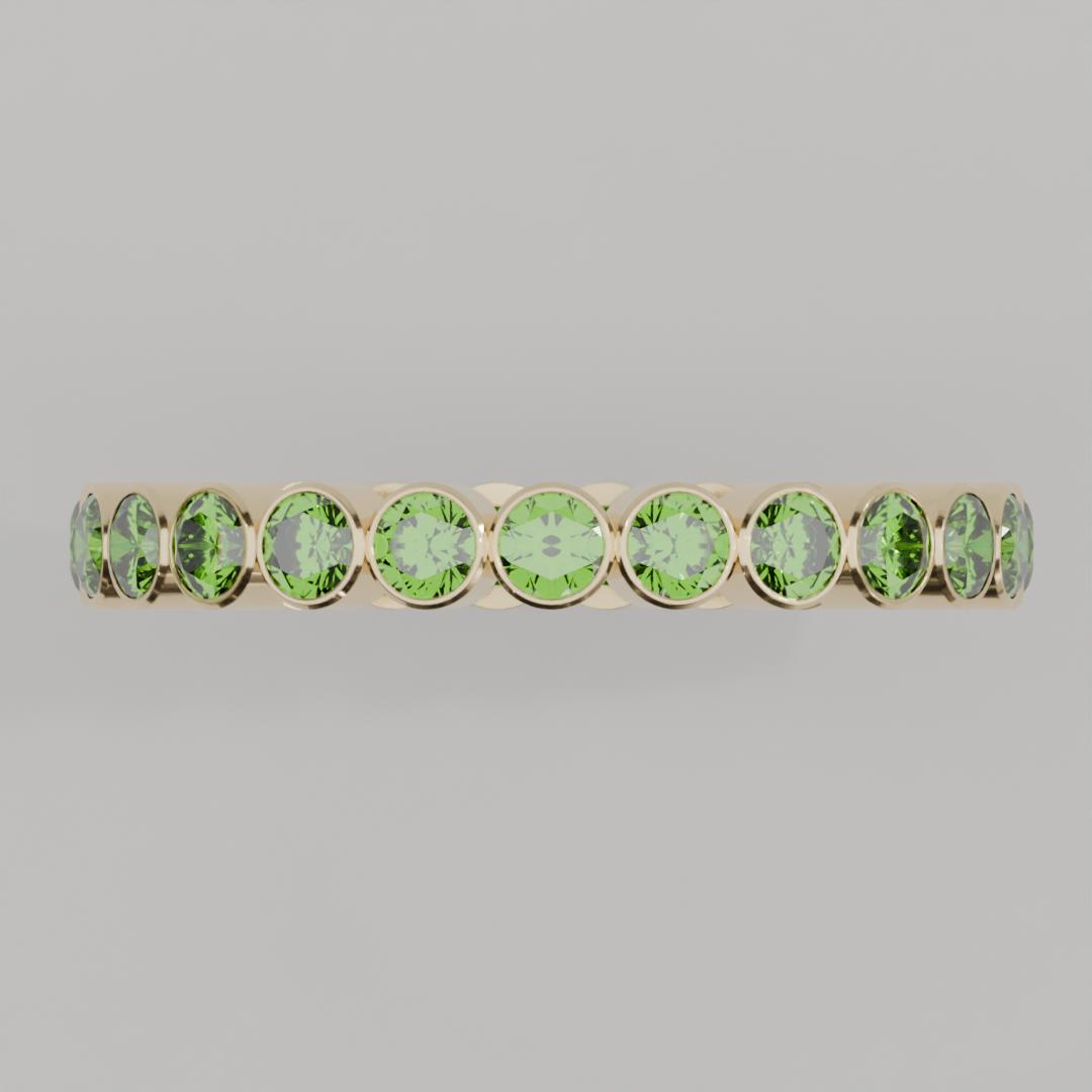 Churumbela Completa Peridoto BEZEL - Birthstone Agosto -2.5mm