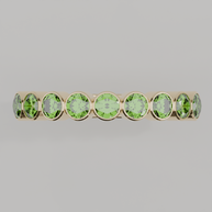 Media Churumbela Peridoto BEZEL - Birthstone Agosto-3.0mm