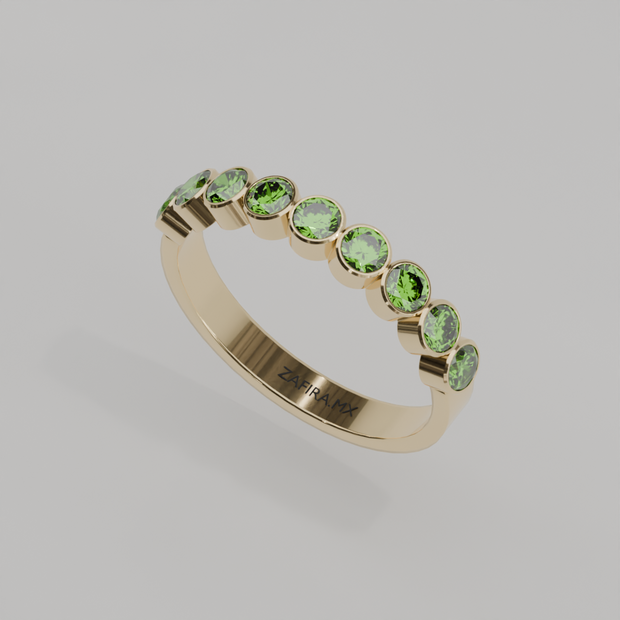 Media Churumbela Peridoto BEZEL - Birthstone Agosto-3.0mm