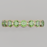 Media Churumbela Peridoto BEZEL- Birthstone Agosto -3.5mm