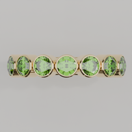 Media Churumbela Peridoto BEZEL - Birthstone Agosto - 4.0mm