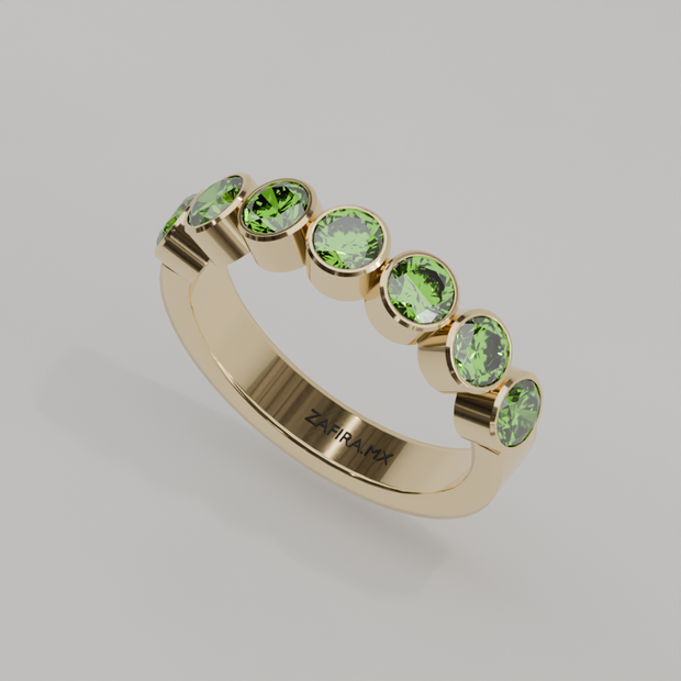 Media Churumbela Peridoto BEZEL - Birthstone Agosto - 4.0mm