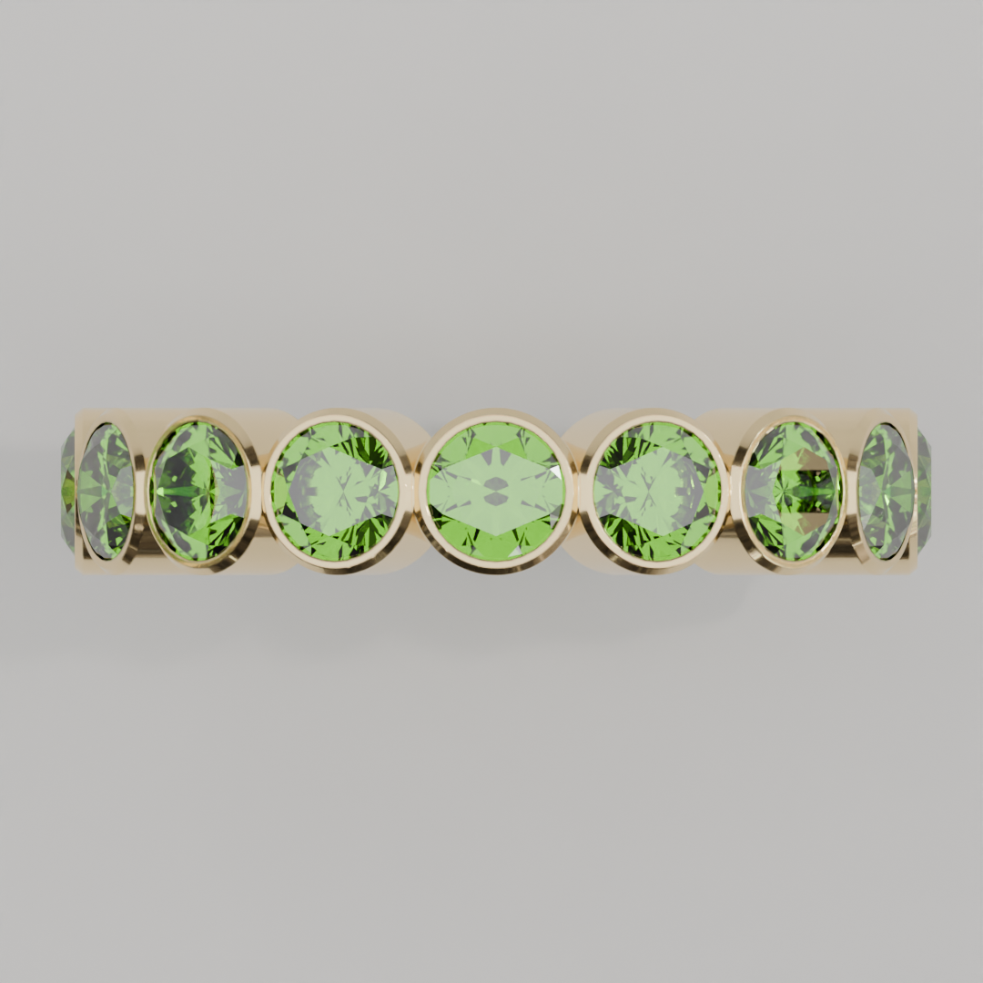 Churumbela Completa Peridoto BEZEL - Birthstone Agosto - 4.0mm