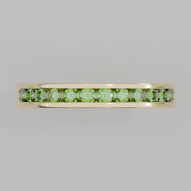 Media Churumbela Peridoto CANAL- Birthstone Agosto -2.5mm