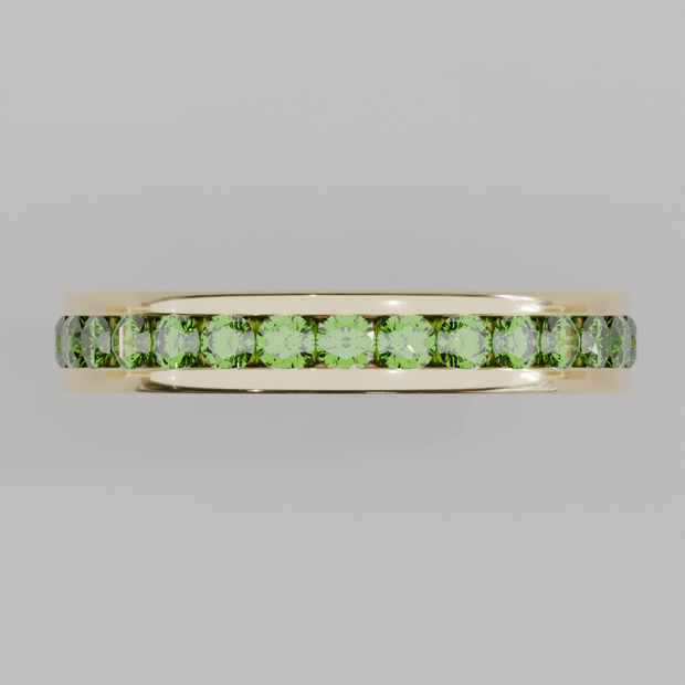 Churumbela Completa Peridoto CANAL- Birthstone Agosto -2.5mm