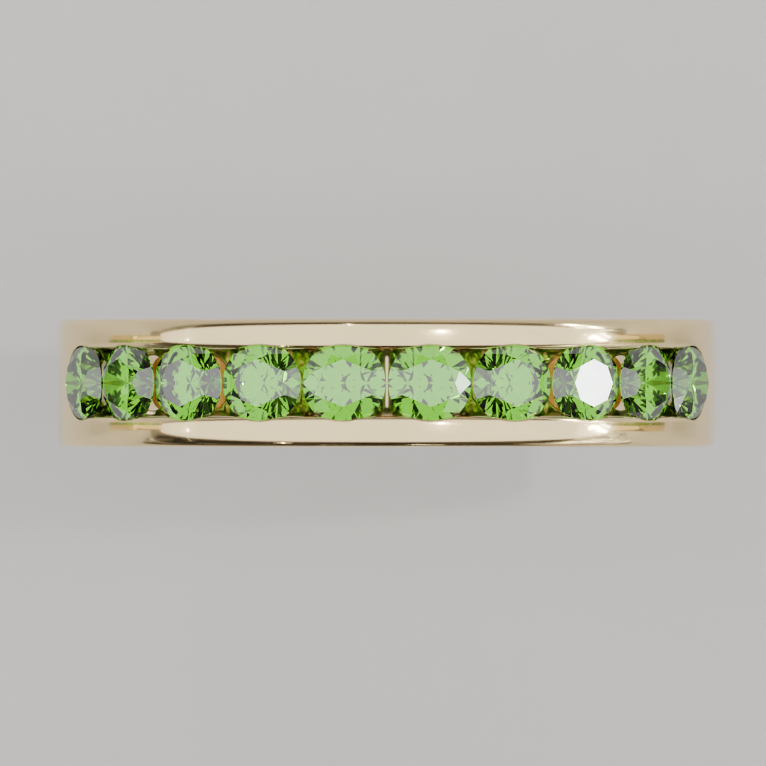 Media Churumbela Peridoto CANAL - Birthstone Agosto-3.0mm