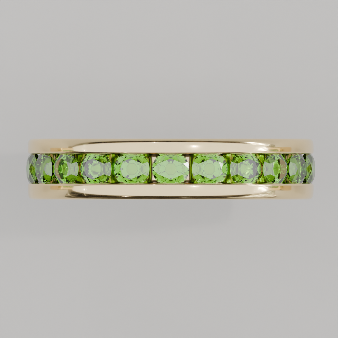 Churumbela Completa Peridoto CANAL- Birthstone Agosto-3.0.mm