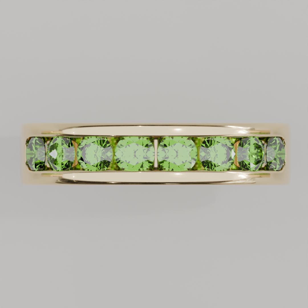 Media Churumbela Peridoto CANAL - Birthstone Agosto -3.5mm