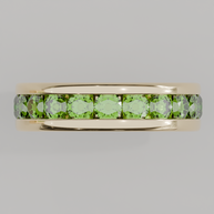 Churumbela Completa Peridoto CANAL - Birthstone Agosto -3.5mm