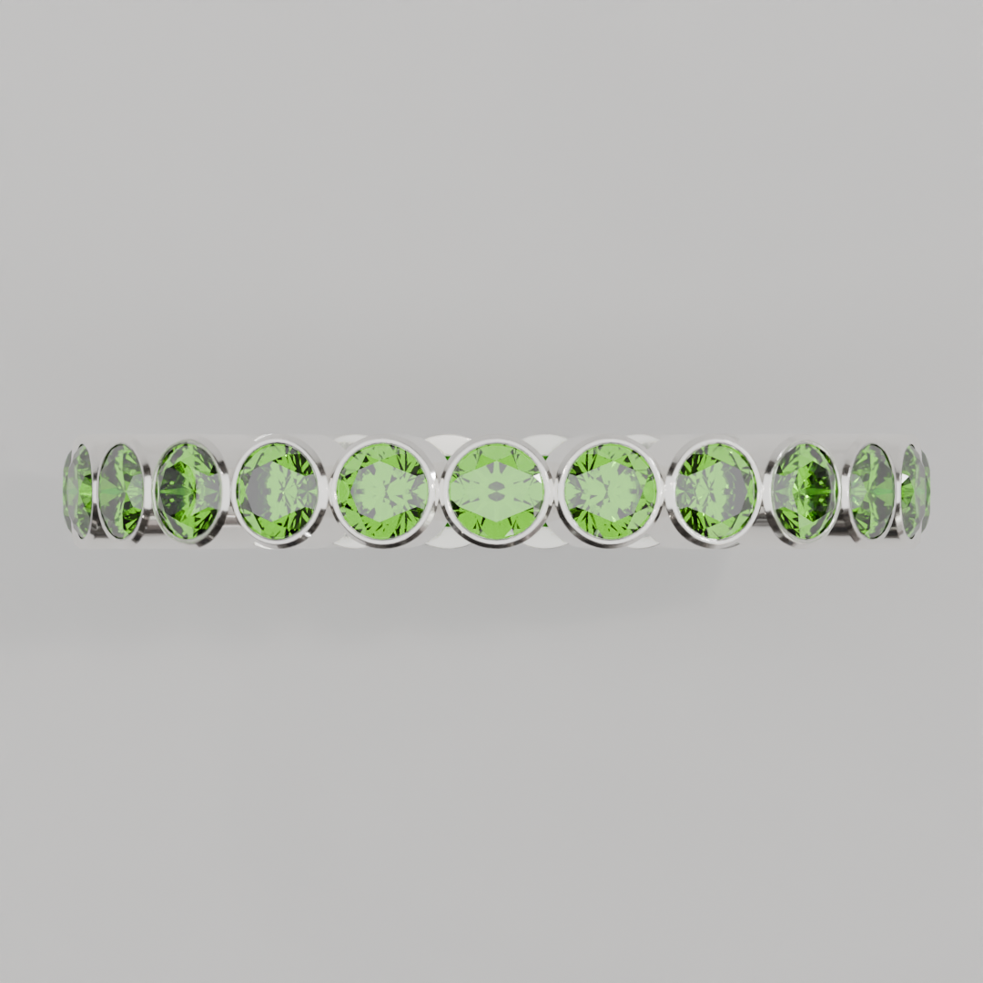 Churumbela Completa Peridoto BEZEL - Birthstone Agosto -2.5mm