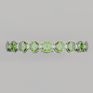 Media Churumbela Peridoto BEZEL - Birthstone Agosto-3.0mm