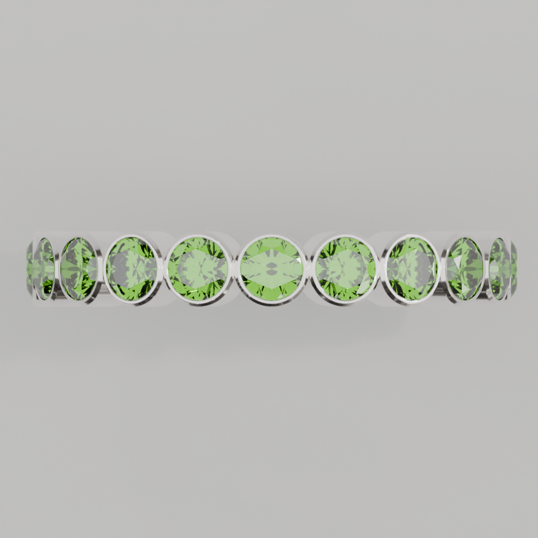 Churumbela Completa Peridoto BEZEL- Birthstone Agosto-3.0.mm