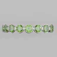 Media Churumbela Peridoto BEZEL- Birthstone Agosto -3.5mm