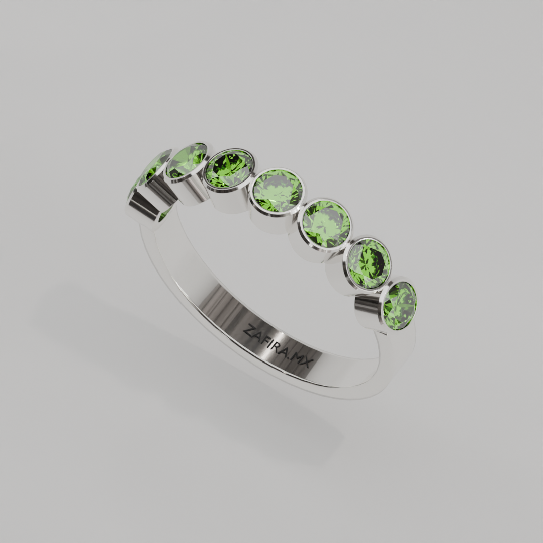 Media Churumbela Peridoto BEZEL- Birthstone Agosto -3.5mm