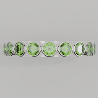 Churumbela Completa Peridoto BEZEL- Birthstone Agosto -3.5mm