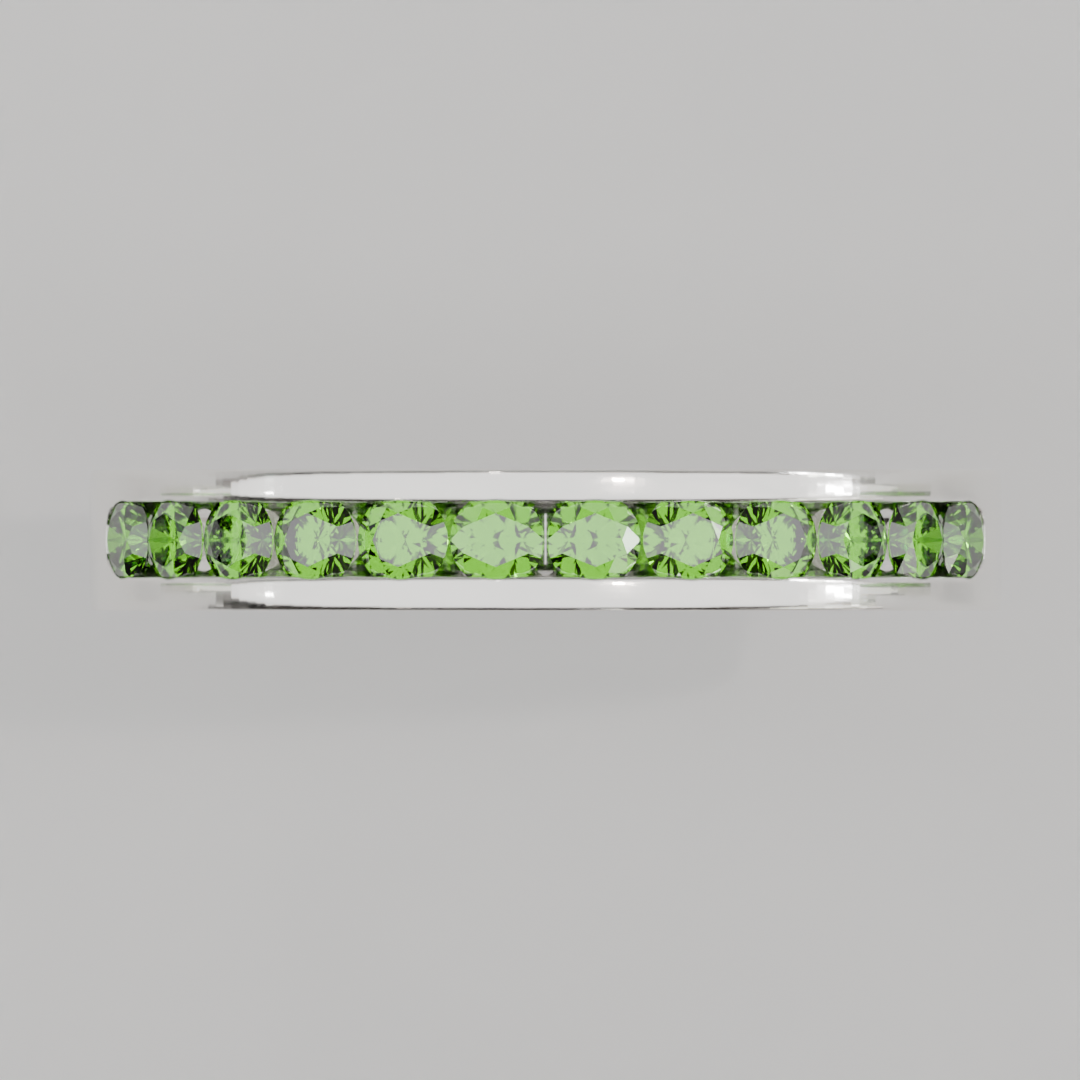 Media Churumbela Peridoto CANAL- Birthstone Agosto -2.5mm