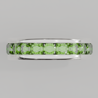 Churumbela Completa Peridoto CANAL - Birthstone Agosto -3.5mm