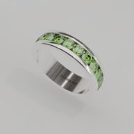 Churumbela Completa Peridoto CANAL - Birthstone Agosto -3.5mm