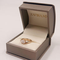 Pinky ring con Moissanita Pera 1ct