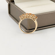 Anillo Mamá con Nombre de Hijo y Piedras - Oro (10k, 14k, 18k) o Plata 0.925