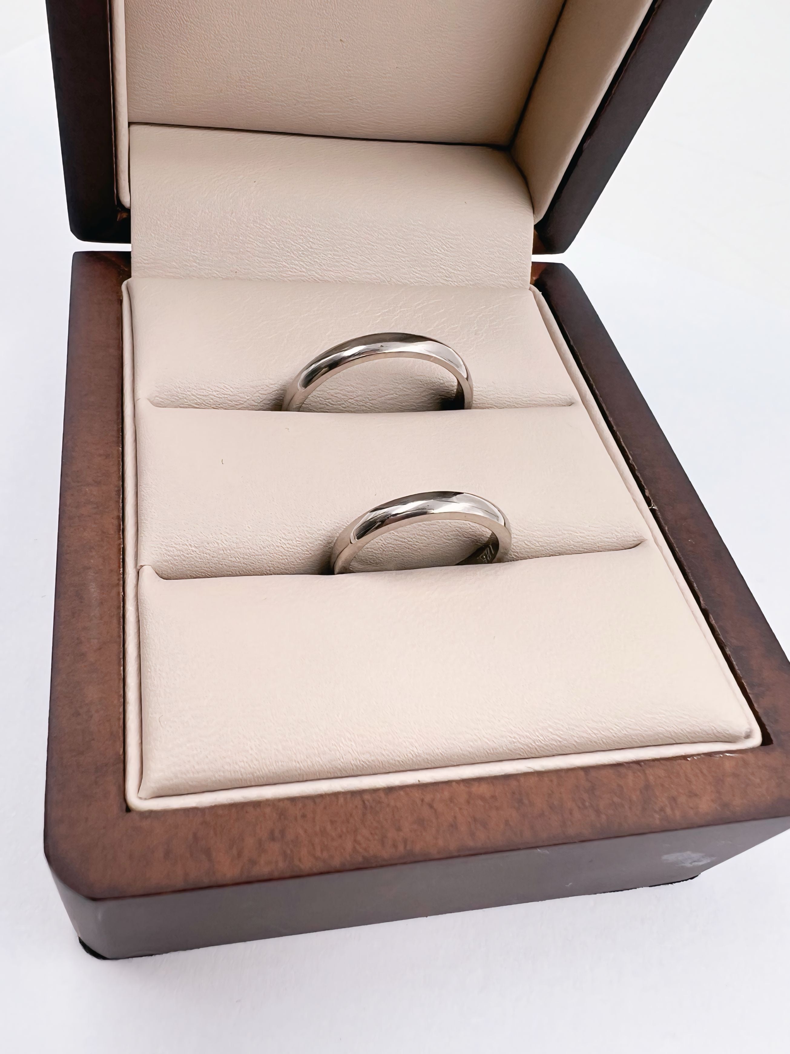 Anillos de boda clásicos (Set 3mm y 3mm) - Argolla de Matrimonio en Oro Sólido (10k, 14k, 18k) o Plata 0.925