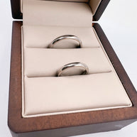 Anillos de boda clásicos (Set 3mm y 3mm) - Argolla de Matrimonio en Oro Sólido (10k, 14k, 18k) o Plata 0.925