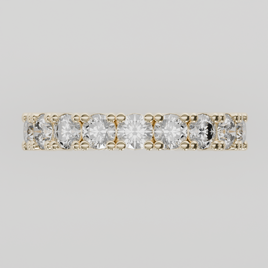 Media Churumbela CLAW de 3.5mm Diamante Labgrown- Abril - Churumbela de Oro (10k, 14k, 18k) y Moissanitas