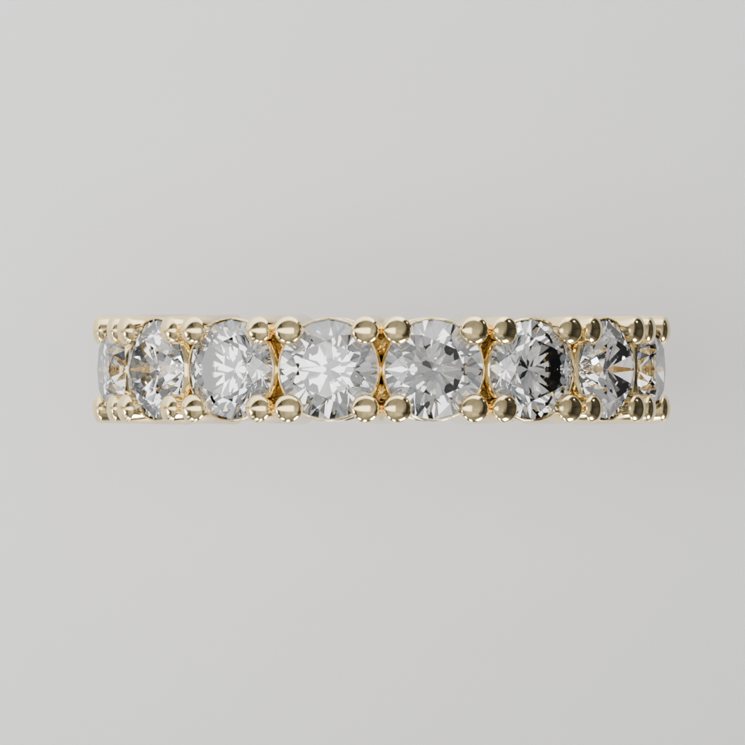 Media Churumbela CLAW de 4.0mm Diamante Labgrown - Abril - Churumbela de Oro (10k, 14k, 18k) y Moissanitas