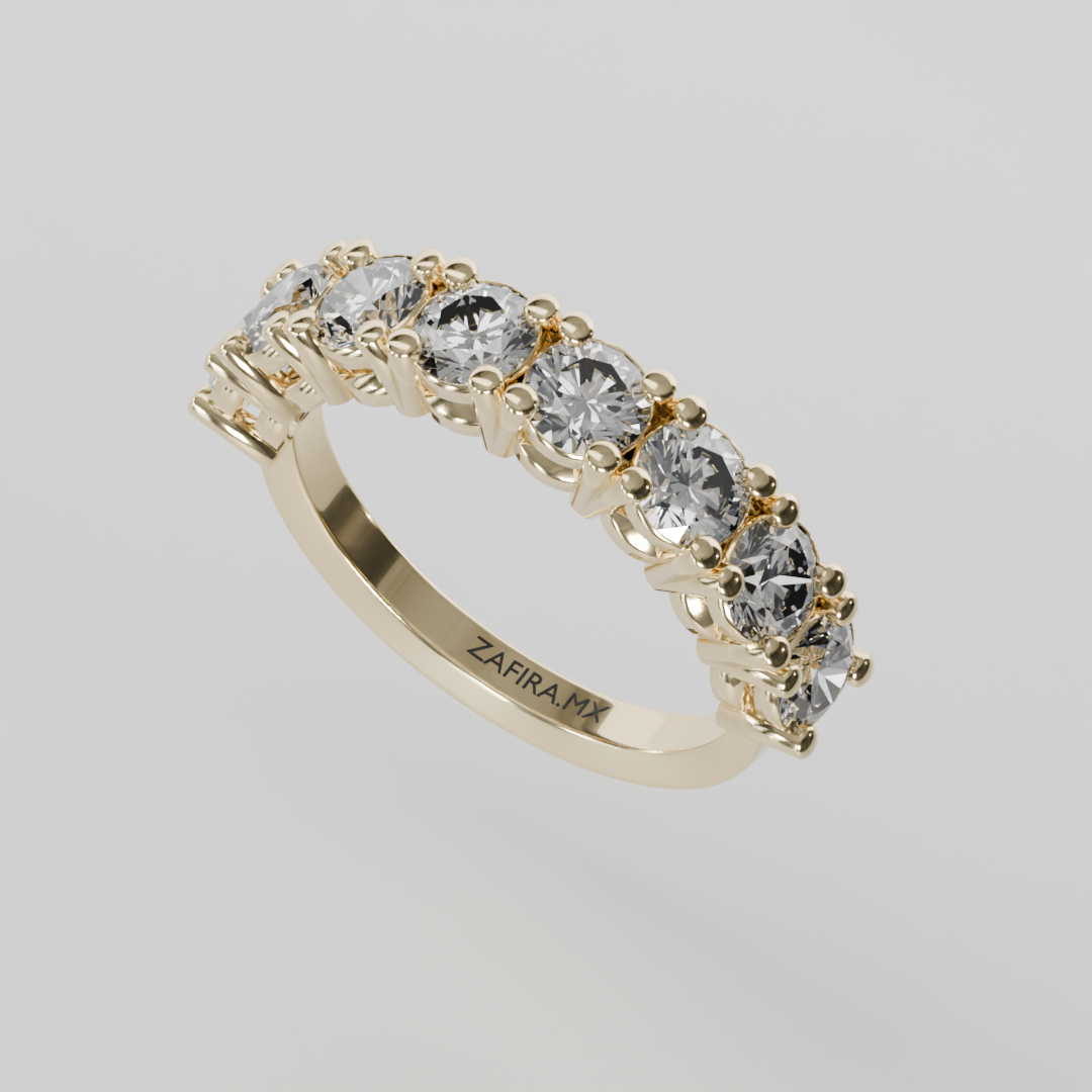 Media Churumbela CLAW de 4.0mm Diamante Labgrown - Abril - Churumbela de Oro (10k, 14k, 18k) y Moissanitas