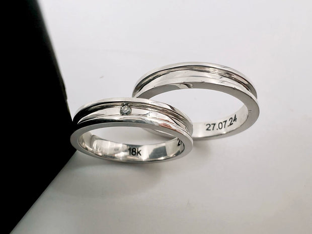 Argollas Adriana con Incrustación Diamante Labgrown