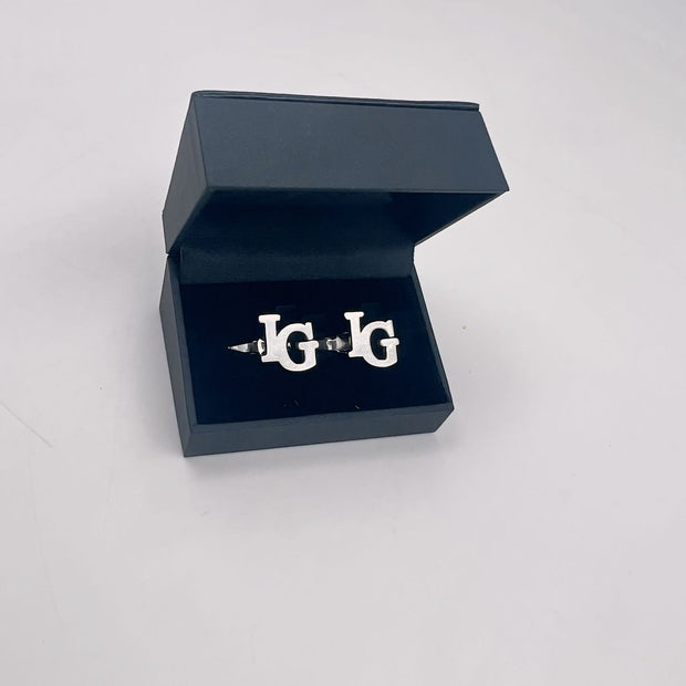 Mancuernillas Iniciales (Silueta) - Oro Sólido (10k, 14k, 18k) o Plata 0.925