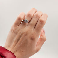 Anillo de Compromiso 1.5ct Corte REDONDO Solitario 4 prongs