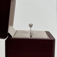 Anillo de Compromiso Luna 1ct Corte REDONDO Solitario- Anillo de Compromiso en Oro (10k, 14k, 18k) o Plata 0.925 y Diamante Lab-Grown o Moissanita