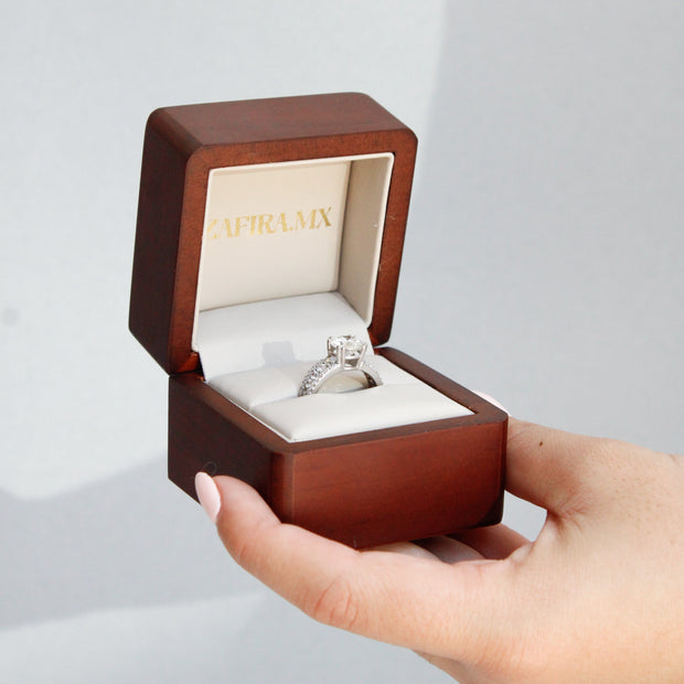 Anillo de Compromiso 1.5 ct Corte REDONDO con triple banda diamante labgrown. - Anillo de Compromiso en Oro (10k, 14k, 18k) y Diamante Lab-Grown