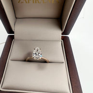 Anillo de Compromiso 1.5ct PERA Solitario - Anillo de Compromiso en Oro (10k, 14k, 18k) o Plata 0.925 y Diamante Lab-Grown o Moissanita