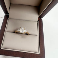 Anillo de Compromiso 1.5ct PERA Solitario - Anillo de Compromiso en Oro (10k, 14k, 18k) o Plata 0.925 y Diamante Lab-Grown o Moissanita