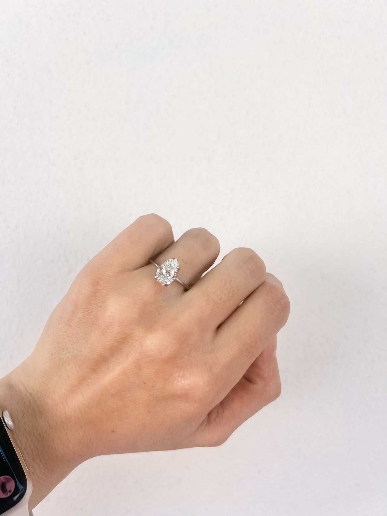 Anillo de Compromiso 1.5ct PERA Solitario - Anillo de Compromiso en Oro (10k, 14k, 18k) o Plata 0.925 y Diamante Lab-Grown o Moissanita