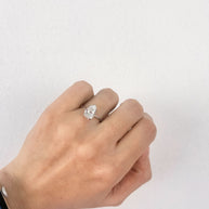 Anillo de Compromiso 1.5ct PERA Solitario - Anillo de Compromiso en Oro (10k, 14k, 18k) o Plata 0.925 y Diamante Lab-Grown o Moissanita